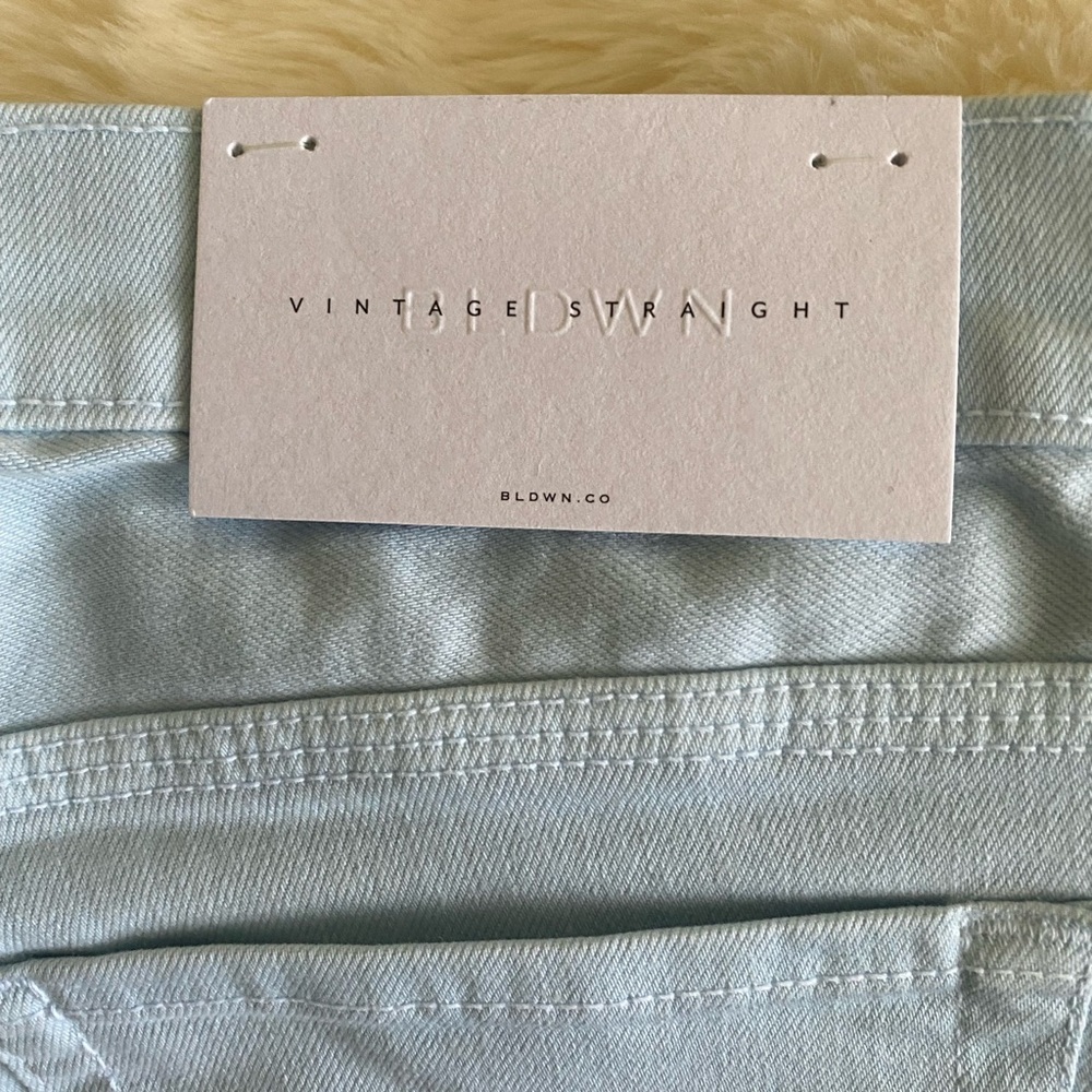 Baldwin Vintage Baby Blues Crop Straight Jeans, Size 31 - Picture 3 of 14